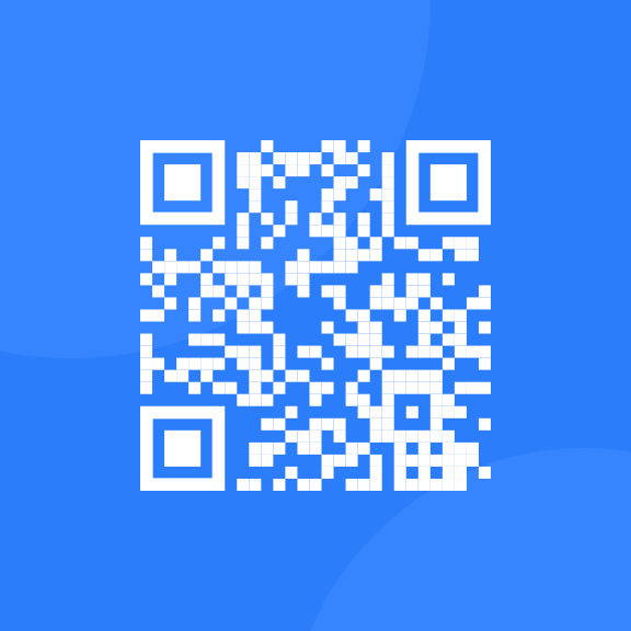 a blue qr-code